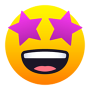 🤩 Emoji Cara Sonriendo Con Estrellas en JoyPixels 6.0.