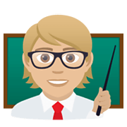 🧑🏼‍🏫 Emoji Profesor: Tono De Piel Claro Medio en JoyPixels 6.0.
