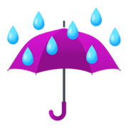 Émoji ☔ Parapluie Avec Gouttes De Pluie sur JoyPixels 6.0.