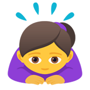 🙇‍♀️ Emoji Mulher Fazendo Reverência na JoyPixels 6.0.
