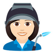 👩🏻‍🏭 Emoji Operária: Pele Clara na JoyPixels 6.0.