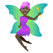 Emoji 🧚🏿‍♀️ Fata Donna: Carnagione Scura su JoyPixels 6.0.