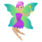 🧚🏼‍♀️ Emoji Mulher Fada: Pele Morena Clara na JoyPixels 6.0.
