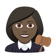 Emoji 👩🏿‍⚖️ Giudice Donna: Carnagione Scura su JoyPixels 6.0.