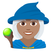 🧙🏽‍♀️ Emoji Maga: Pele Morena na JoyPixels 6.0.