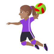 Émoji 🤾🏽‍♀️ Handballeuse : Peau Légèrement Mate sur JoyPixels 6.0.