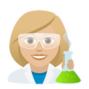 👩🏼‍🔬 Emoji Wissenschaftlerin: mittelhelle Hautfarbe JoyPixels 6.0.