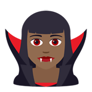 🧛🏾‍♀️ Emoji Mulher Vampira: Pele Morena Escura na JoyPixels 6.0.