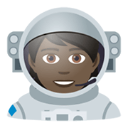 🧑🏿‍🚀 Emoji Astronaut(in): dunkle Hautfarbe JoyPixels 6.5.