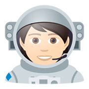 Emoji 🧑🏻‍🚀 Astronauta: Carnagione Chiara su JoyPixels 6.5.