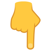 👇 Emoji nach unten weisender Zeigefinger JoyPixels 6.5.