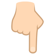 👇🏻 Emoji Dorso Da Mão Com Dedo Indicador Apontando Para Baixo: Pele Clara na JoyPixels 6.5.