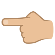 👈🏼 Emoji Dorso De Mano Con índice A La Izquierda: Tono De Piel Claro Medio en JoyPixels 6.5.