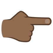 👉🏾 Emoji Dorso De Mano Con índice A La Derecha: Tono De Piel Oscuro Medio en JoyPixels 6.5.