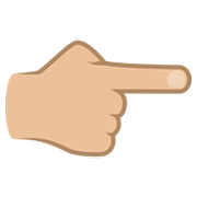 Emoji 👉🏼 Indice Verso Destra: Carnagione Abbastanza Chiara su JoyPixels 6.5.