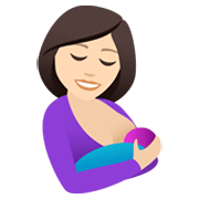 Emoji 🤱🏻 Allattare: Carnagione Chiara su JoyPixels 6.5.