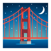 🌉 Emoji Brücke vor Nachthimmel JoyPixels 6.5.