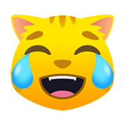 😹 Emoji Katze mit Freudentränen JoyPixels 6.5.