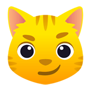 😼 Emoji Rosto De Gato Com Sorriso Irônico na JoyPixels 6.5.