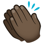 👏🏿 Emoji klatschende Hände: dunkle Hautfarbe JoyPixels 6.5.