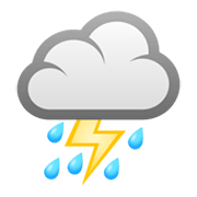 ⛈️ Emoji Nube Con Rayo Y Lluvia en JoyPixels 6.5.