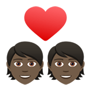 💑🏿 Emoji Liebespaar, dunkle Hautfarbe JoyPixels 6.5.