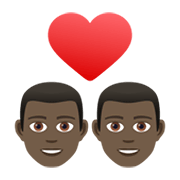 Emoji 👨🏿‍❤️‍👨🏿 Coppia Con Cuore - Uomo: Carnagione Scura, Uomo: Carnagione Scura su JoyPixels 6.5.
