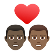 👨🏿‍❤️‍👨🏾 Emoji Pareja Enamorada - Hombre: Tono De Piel Oscuro, Hombre: Tono De Piel Oscuro Medio en JoyPixels 6.5.