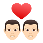 👨🏻‍❤️‍👨🏻 Emoji Pareja Enamorada - Hombre: Tono De Piel Claro, Hombre: Tono De Piel Claro en JoyPixels 6.5.