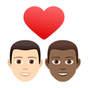 Emoji 👨🏻‍❤️‍👨🏾 Coppia Con Cuore - Uomo: Carnagione Chiara, Uomo: Carnagione Abbastanza Scura su JoyPixels 6.5.