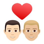 👨🏻‍❤️‍👨🏼 Emoji Pareja Enamorada - Hombre: Tono De Piel Claro, Hombre: Tono De Piel Claro Medio en JoyPixels 6.5.