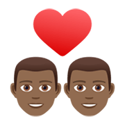 👨🏾‍❤️‍👨🏾 Emoji Pareja Enamorada - Hombre: Tono De Piel Oscuro Medio, Hombre: Tono De Piel Oscuro Medio en JoyPixels 6.5.
