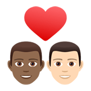 👨🏾‍❤️‍👨🏻 Emoji Pareja Enamorada - Hombre: Tono De Piel Oscuro Medio, Hombre: Tono De Piel Claro en JoyPixels 6.5.