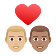 👨🏼‍❤️‍👨🏽 Emoji Pareja Enamorada - Hombre: Tono De Piel Claro Medio, Hombre: Tono De Piel Medio en JoyPixels 6.5.