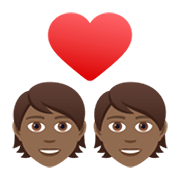 💑🏾 Emoji Casal Apaixonado, Pele Morena Escura na JoyPixels 6.5.