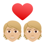 Emoji 💑🏼 Coppia Con Cuore, Carnagione Abbastanza Chiara su JoyPixels 6.5.