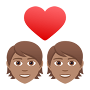 Émoji 💑🏽 Couple Avec Cœur, Peau Légèrement Mate sur JoyPixels 6.5.