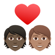 🧑🏿‍❤️‍🧑🏽 Emoji Liebespaar: Person, Person, dunkle Hautfarbe, mittlere Hautfarbe JoyPixels 6.5.