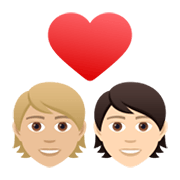 Émoji 🧑🏼‍❤️‍🧑🏻 Couple Avec Cœur: Personne, Personne, Peau Moyennement Claire, Peau Claire sur JoyPixels 6.5.