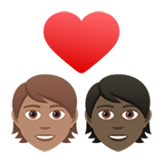 🧑🏽‍❤️‍🧑🏿 Emoji Liebespaar: Person, Person, mittlere Hautfarbe, dunkle Hautfarbe JoyPixels 6.5.