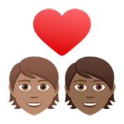 🧑🏽‍❤️‍🧑🏾 Emoji Casal Apaixonado: Pessoa, Pessoa, Pele Morena, Pele Morena Escura na JoyPixels 6.5.