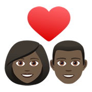 👩🏿‍❤️‍👨🏿 Emoji Pareja Enamorada - Mujer: Tono De Piel Oscuro, Hombre: Tono De Piel Oscuro en JoyPixels 6.5.