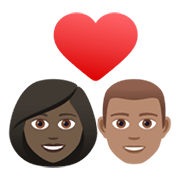 👩🏿‍❤️‍👨🏽 Emoji Casal Apaixonado - Mulher: Pele Escura, Homem: Pele Morena na JoyPixels 6.5.