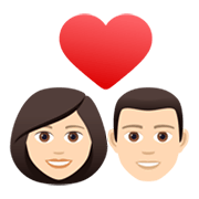Emoji 👩🏻‍❤️‍👨🏻 Coppia Con Cuore - Donna: Carnagione Chiara, Uomo: Carnagione Chiara su JoyPixels 6.5.