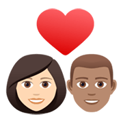 Émoji 👩🏻‍❤️‍👨🏽 Couple Avec Cœur - Femme: Peau Claire, Homme: Peau Légèrement Mate sur JoyPixels 6.5.