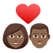 👩🏾‍❤️‍👨🏾 Emoji Pareja Enamorada - Mujer: Tono De Piel Oscuro Medio, Hombre: Tono De Piel Oscuro Medio en JoyPixels 6.5.