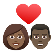 👩🏾‍❤️‍👨🏿 Emoji Casal Apaixonado - Mulher: Pele Morena Escura, Homem: Pele Escura na JoyPixels 6.5.