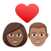 Emoji 👩🏾‍❤️‍👨🏽 Coppia Con Cuore - Donna: Carnagione Abbastanza Scura, Uomo: Carnagione Olivastra su JoyPixels 6.5.
