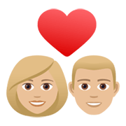👩🏼‍❤️‍👨🏼 Emoji Pareja Enamorada - Mujer: Tono De Piel Claro Medio, Hombre: Tono De Piel Claro Medio en JoyPixels 6.5.