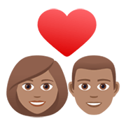 👩🏽‍❤️‍👨🏽 Emoji Pareja Enamorada - Mujer: Tono De Piel Medio, Hombre: Tono De Piel Medio en JoyPixels 6.5.